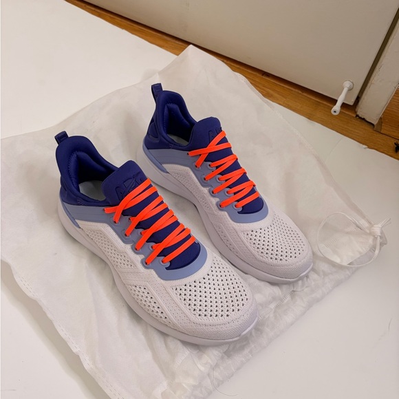 APL BRAND NEW WOMEN’S TECHLOOM TRACET SNEAKERS - purple/white/orange - Picture 7 of 8